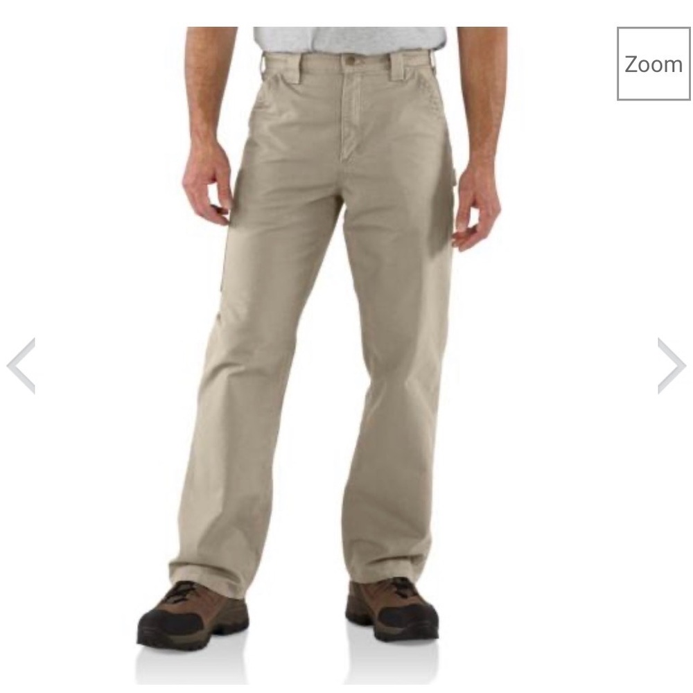 New Carhartt Men's Tan Cargo Pants 36 x 34 loose fit utility work pants - Picture 4 of 5